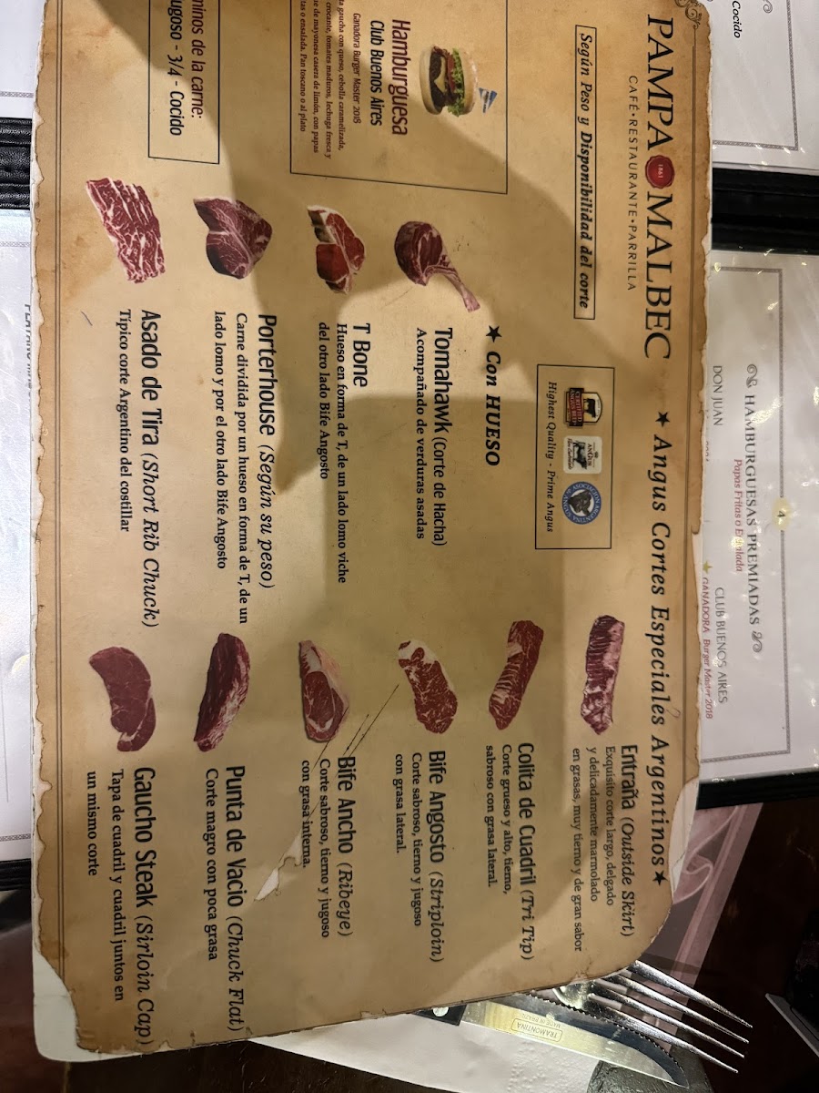 PAMPA MALBEC Menu - Image 1